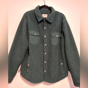 Good fellow  fuzzy green jacket